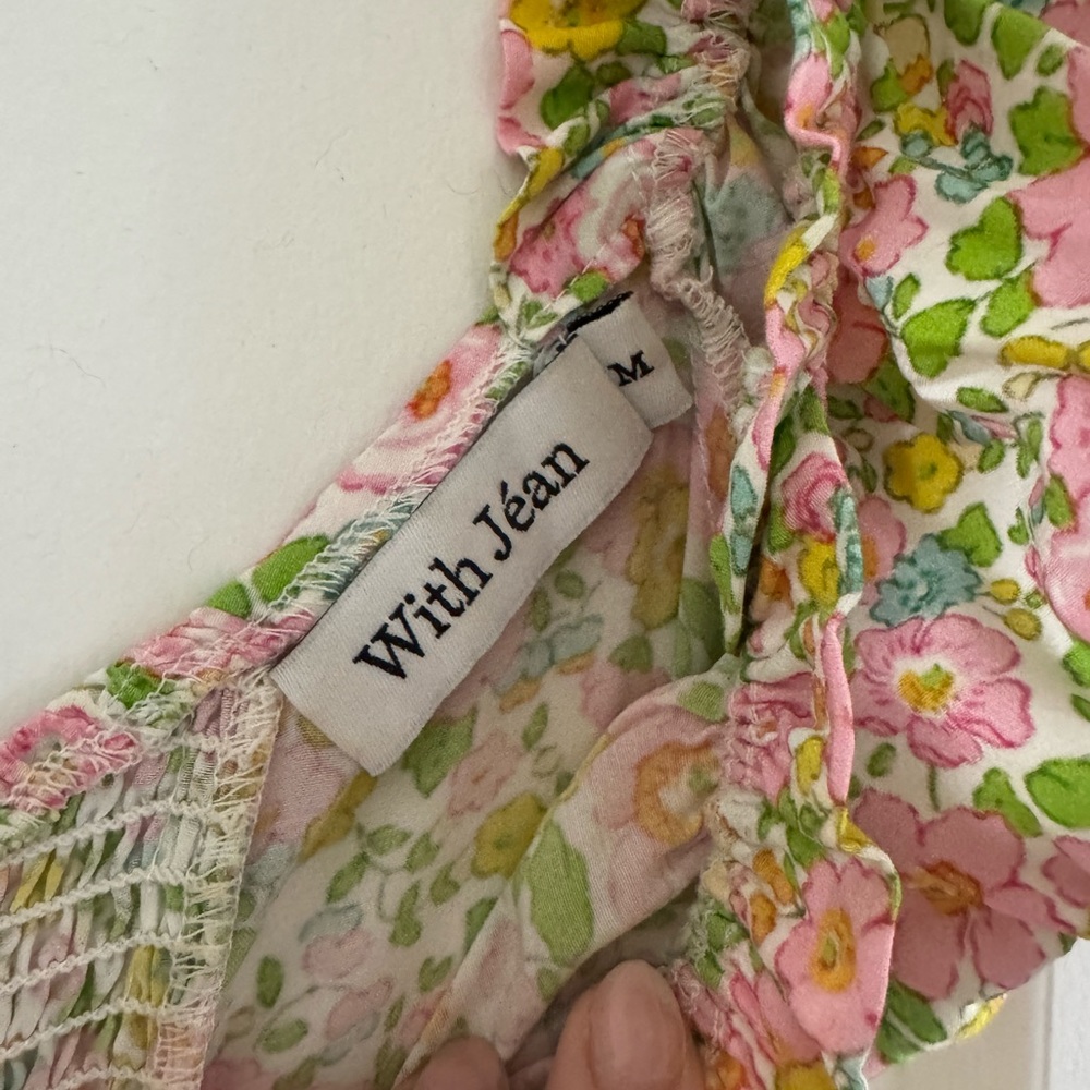 With Jean Bella dress , pansies style - Picture 3 of 3